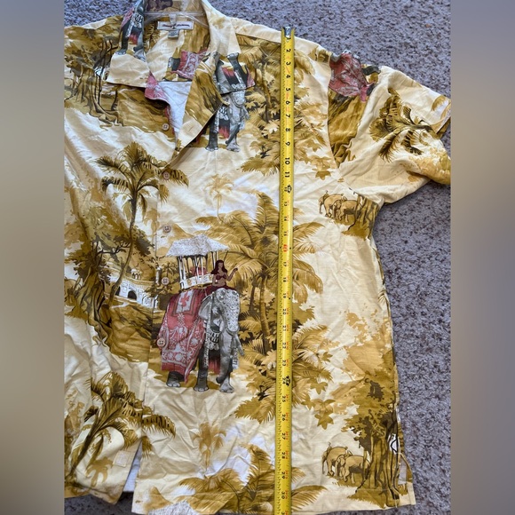 Tommy Bahama Men's Silk Button Shirt All Over Print Island Girl‎ Elephant XXL - Picture 14 of 14
